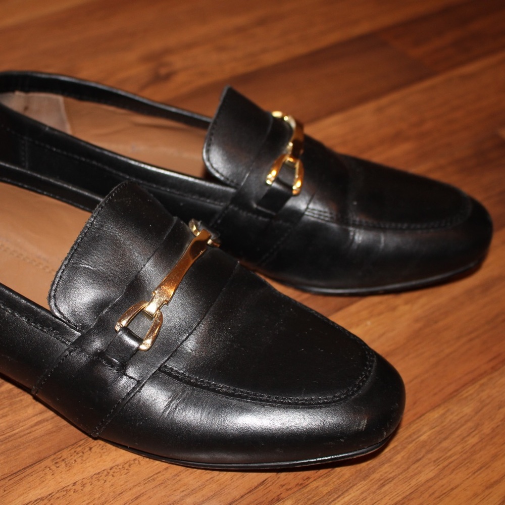 Black loafers